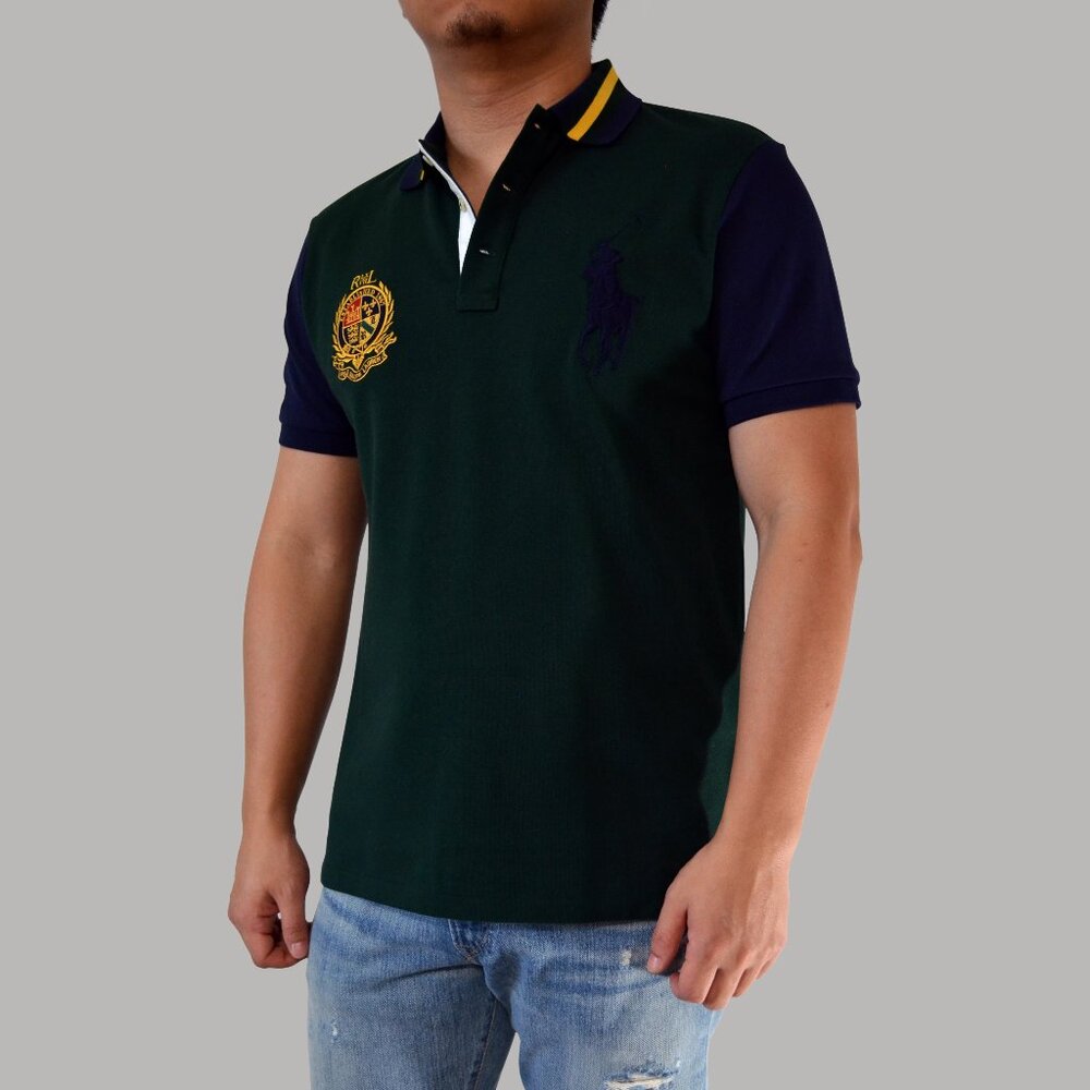 Polo Ralph Lauren Big Pony Mesh Polo Shirt Rugby Custom Slim Fit